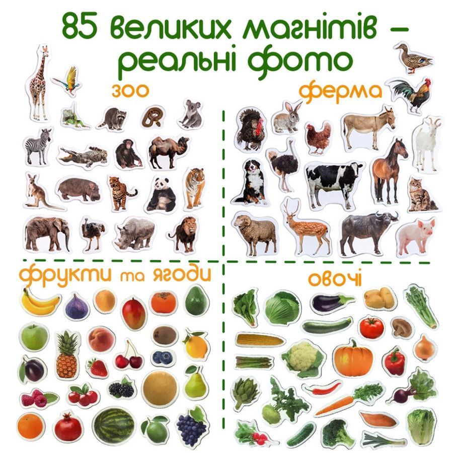 Набір магнітів Magdum Дитячий світ 85 шт ML4031-61 EN фото