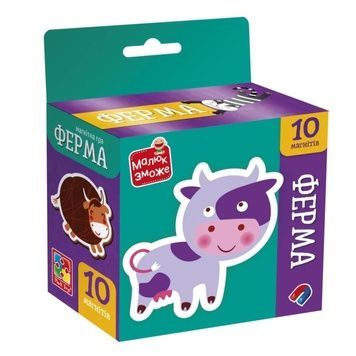 Набір магнітів Vladi Toys Ферма 10 магнітів VT3106-36 фото