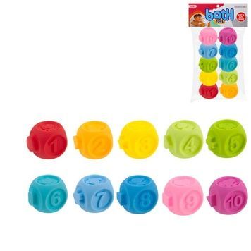Набір іграшок для ванної BATH TOYS конструктор текстурні фігури з цифрами 88-53 фото