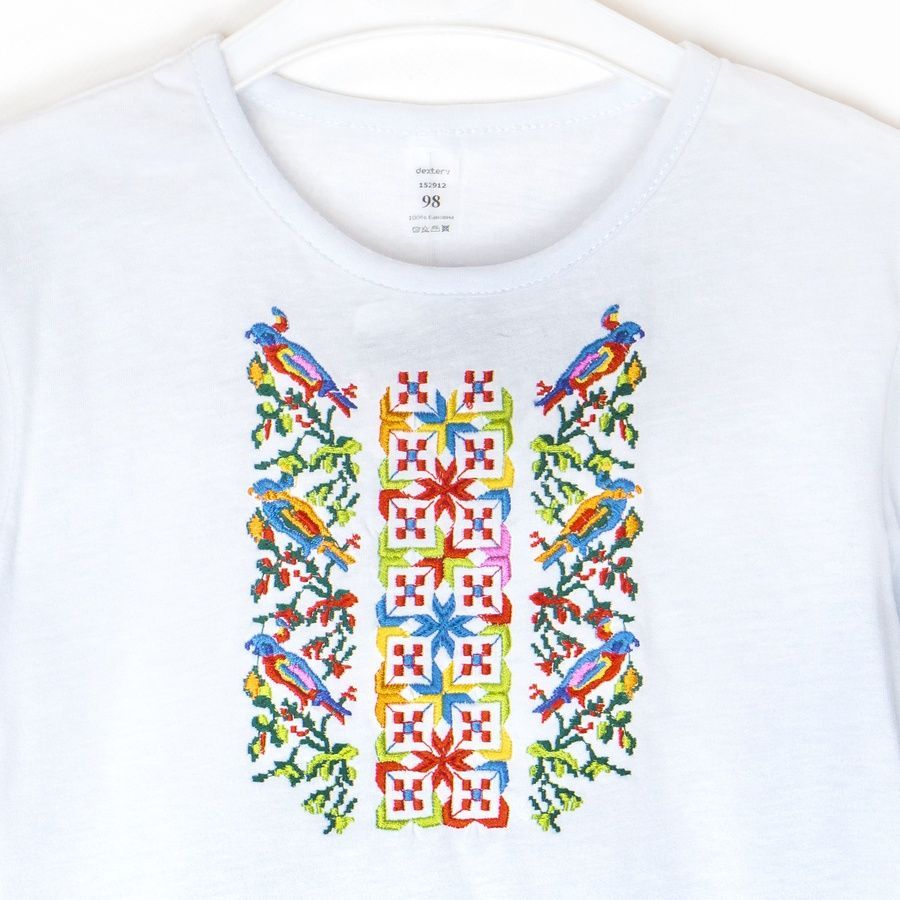 Футболка для дівчинки Colors of Summer з вишивкою 132379271433 фото