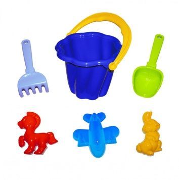 Пісочний набір Colorplast Ромашка з формочками Синій 1098(Blue) фото